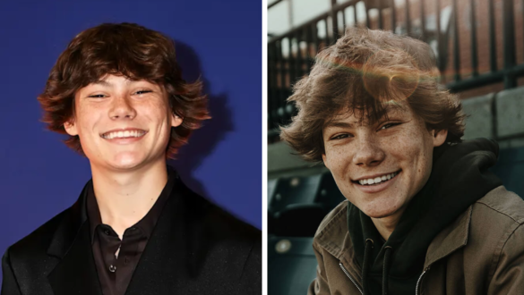 Maddox Batson age 15 singing on stage during a country concert