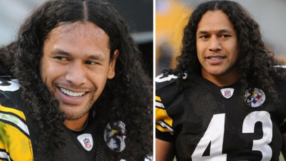 Theodora Holmes family with Troy Polamalu and children