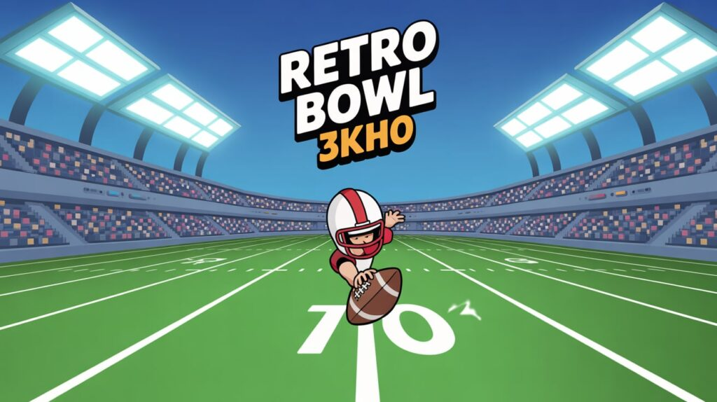 Retro Bowl 3kh0 gameplay showing passing and scoring