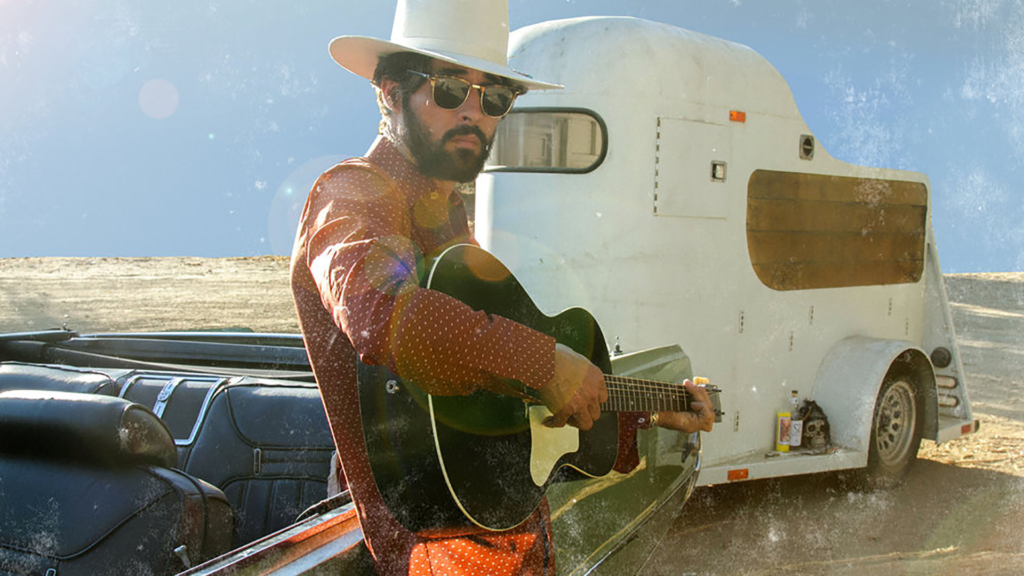 Ryan Bingham with his wife during Yellowstone event
